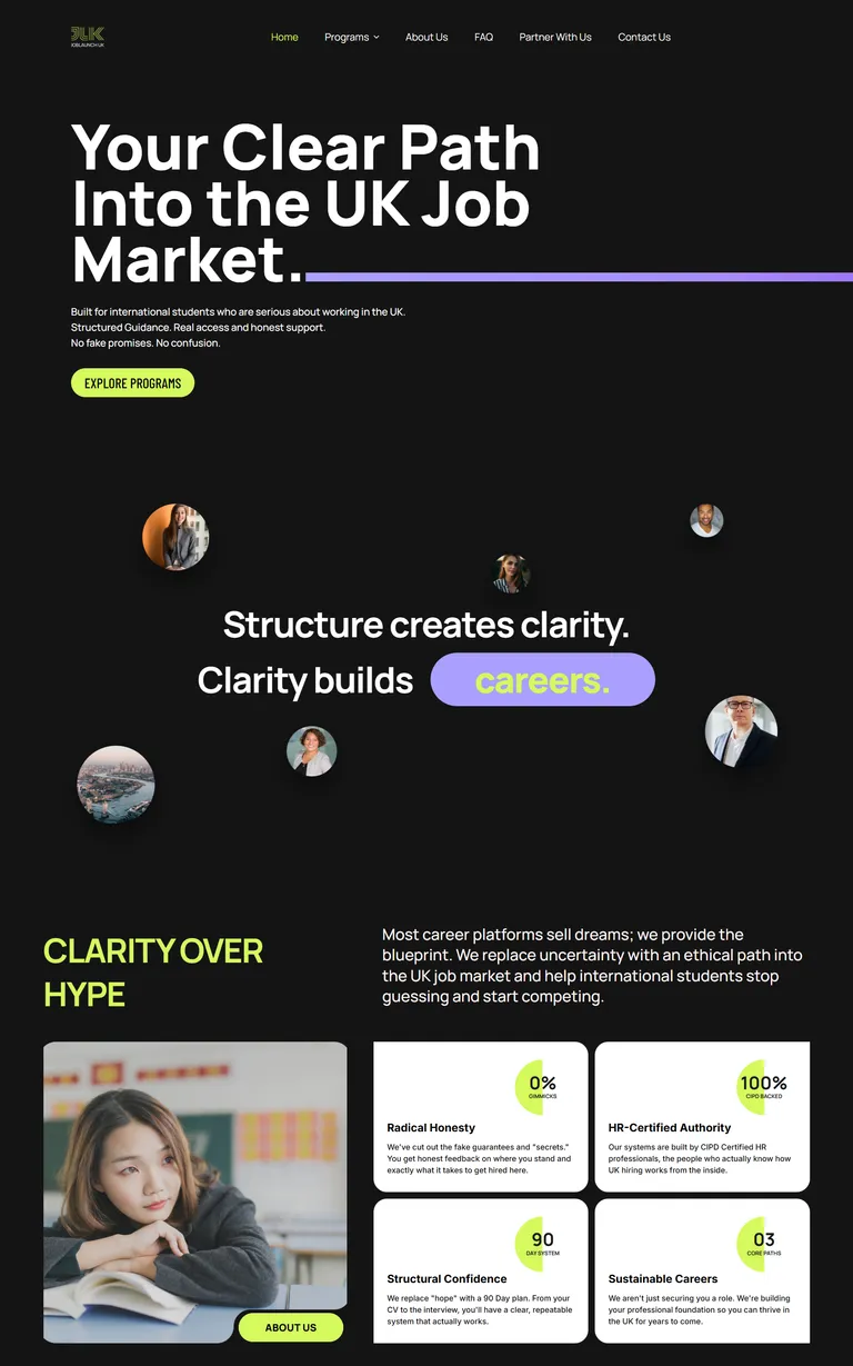 JobLaunch UK — desktop layout